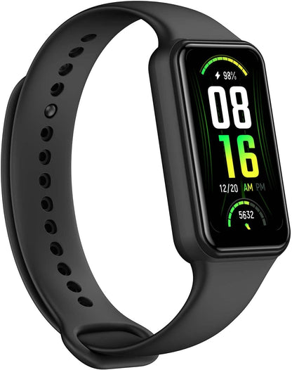 Band 7 Activity Fitness Tracker for Men Women, 18-Day Battery Life, Alexa Built-In, 1.47”AMOLED Display, 24H Heart Rate & SPO₂ Monitoring, 120 Sports Modes, 5 ATM Water Resistant, Black