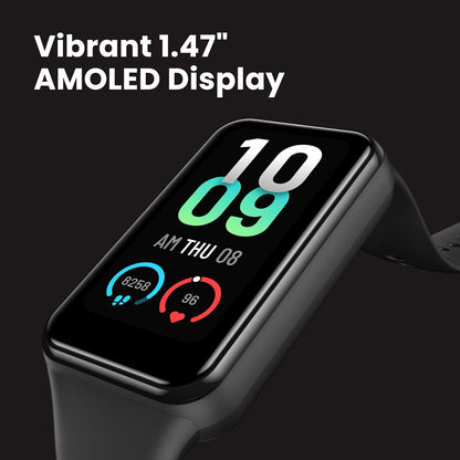 Band 7 Activity Fitness Tracker for Men Women, 18-Day Battery Life, Alexa Built-In, 1.47”AMOLED Display, 24H Heart Rate & SPO₂ Monitoring, 120 Sports Modes, 5 ATM Water Resistant, Black