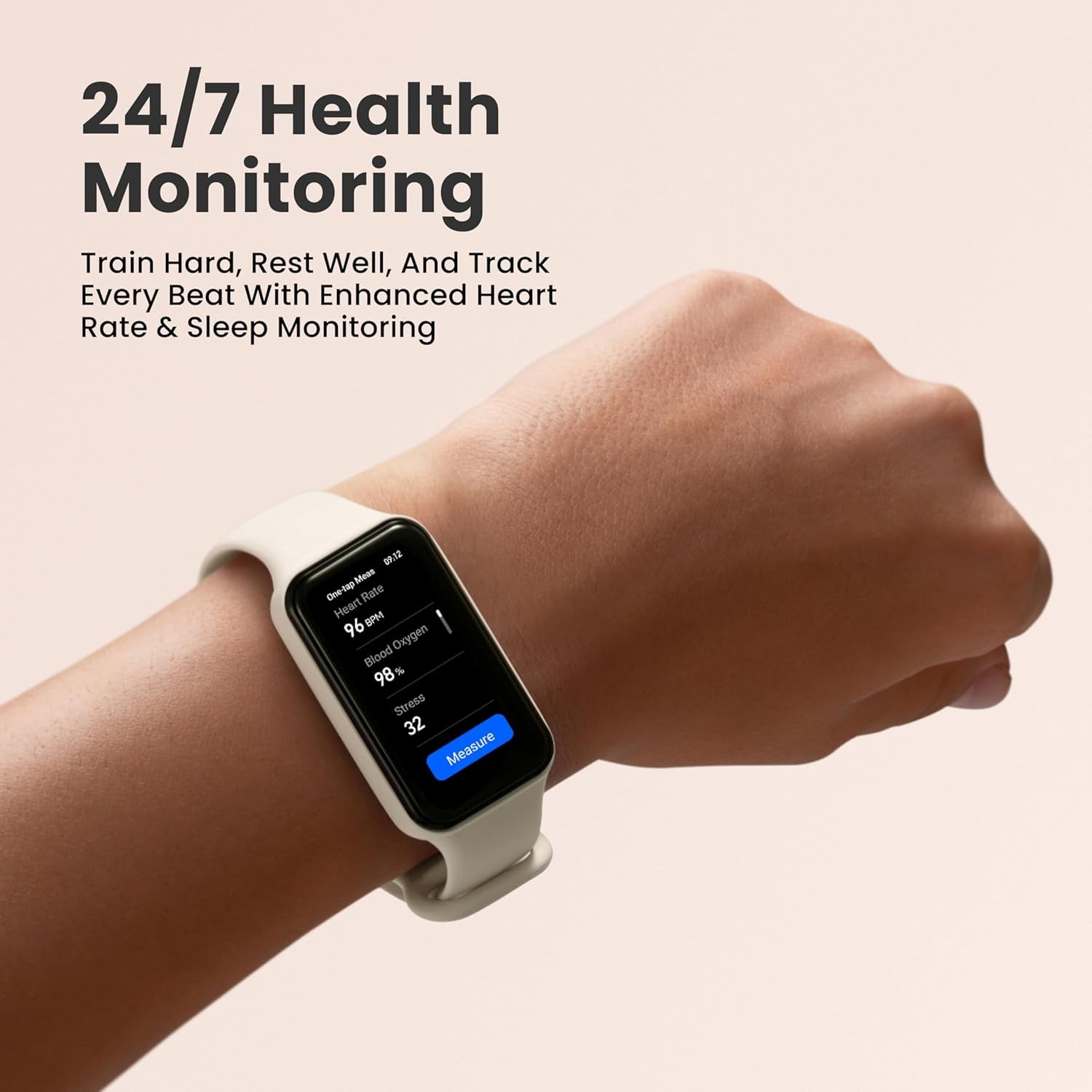 Band 7 Activity Fitness Tracker for Men Women, 18-Day Battery Life, Alexa Built-In, 1.47”AMOLED Display, 24H Heart Rate & SPO₂ Monitoring, 120 Sports Modes, 5 ATM Water Resistant, Black